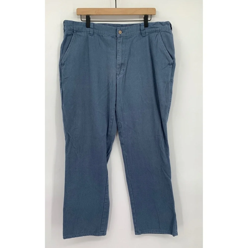 Southern Marsh Pants Mens 36x32 Blue Cotton Canvas Chino Straight Leg Preppy